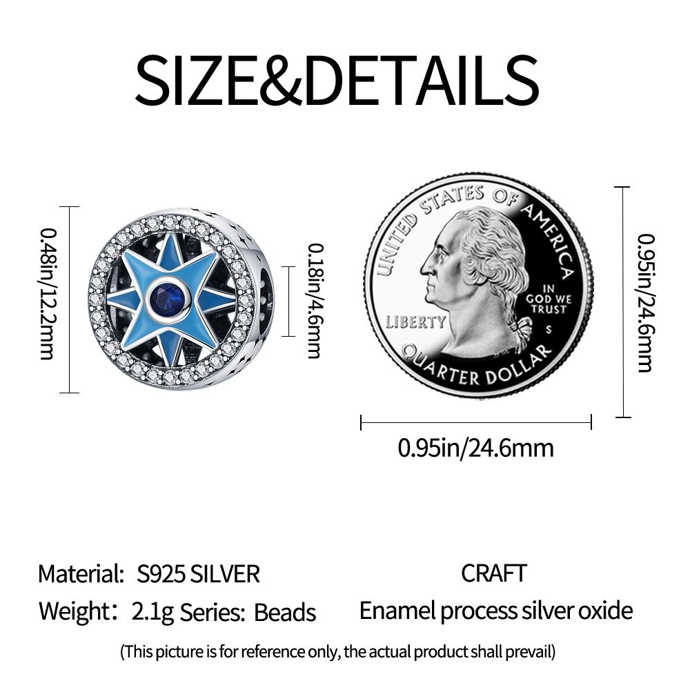 Charms Original Copper Plated Octagonal Star Circular Beads Fit Bracelet Diy Fine Gift Women Delicate Jewelry