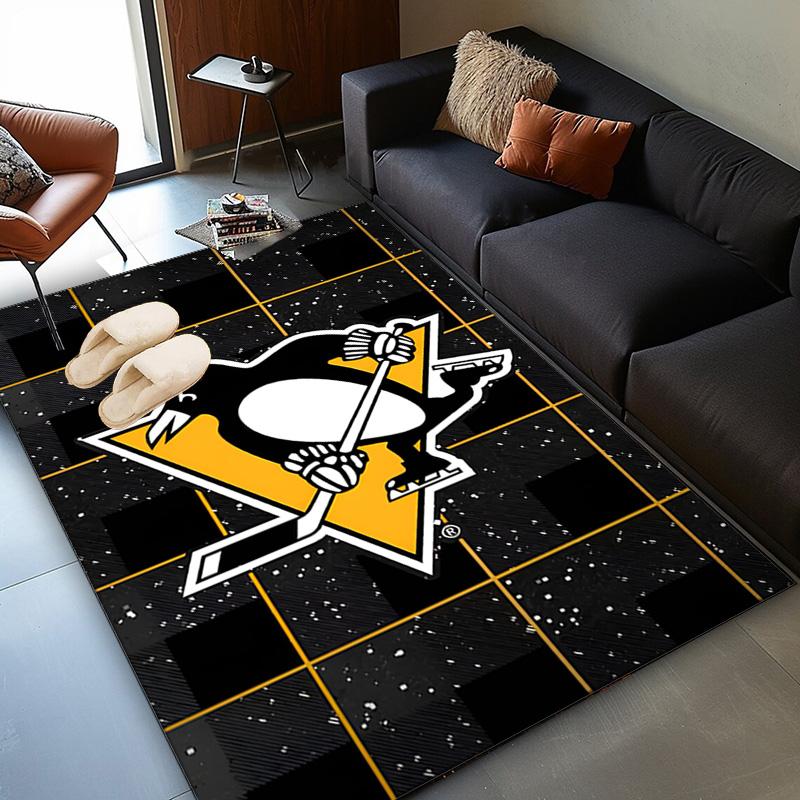 Penguins Heart Logo Art Area Rug Suitable for Indoor And Outdoor,Carpets for Kitchens, Homes, Offices, Living Rooms,Home Decor,Christmas Gift