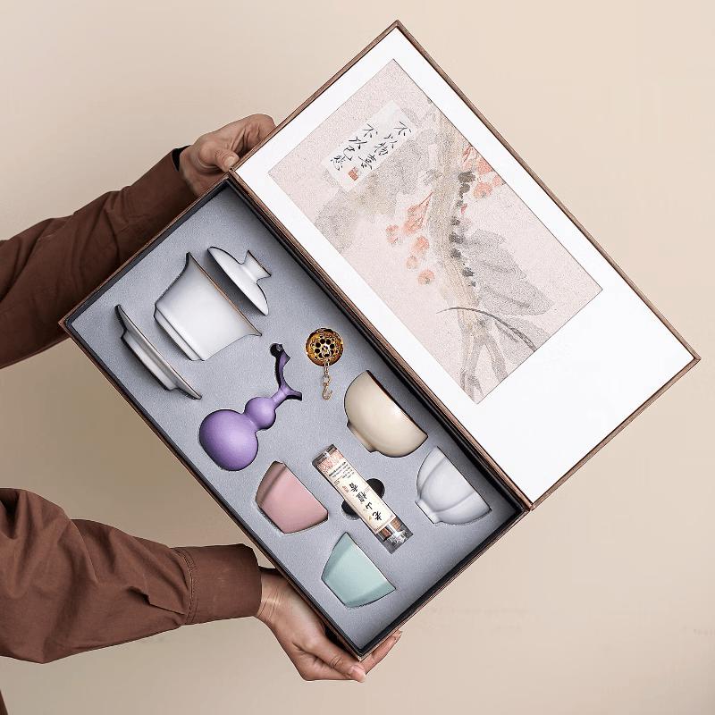 Ceramic Gaiwan Tea Set with Incense - Gift Edition