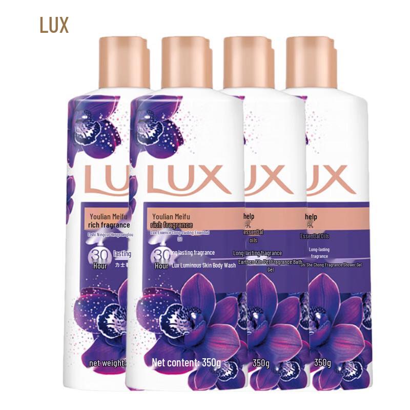 lux Очаровательный гель для душа с ароматом лотоса, упаковка из 4 флаконов