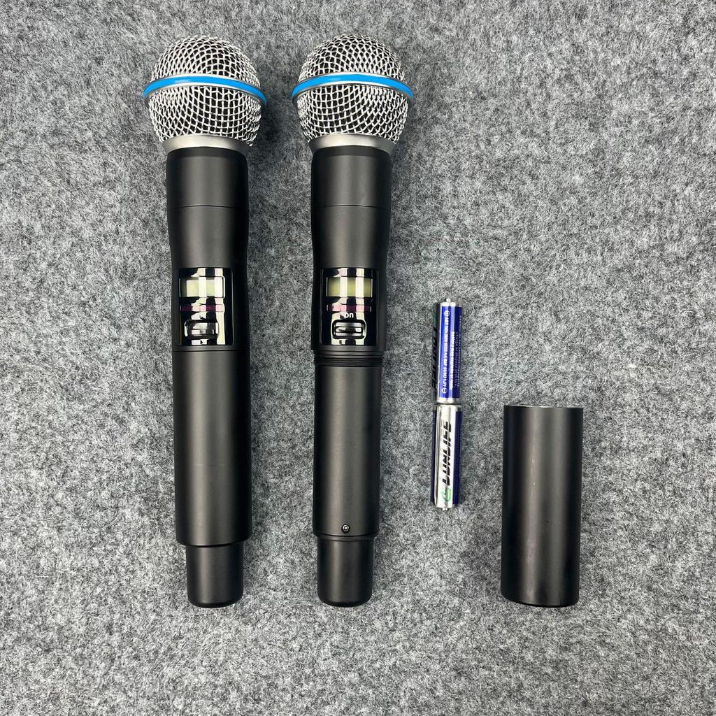 KTV Infrared Frequency Hopping Wireless Dual Microphone Set - Handheld, Lapel, Headset for Stage and Conference