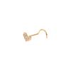 Goldener S-förmiger Nasenstecker, gebogene Nadel, Vollbohrer, Liebe Nasendekoration, Nasenpiercing, Einfacher schlangenartiger Nasenring, Ohrknorpel-Nagel