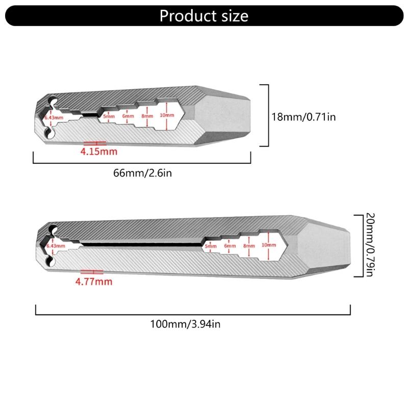 NonSlip Grip Multifunctional Titaniums Keychain Tool Portable Wrench For Outdoor Enthusiasts Cyclists And Everyday Carry