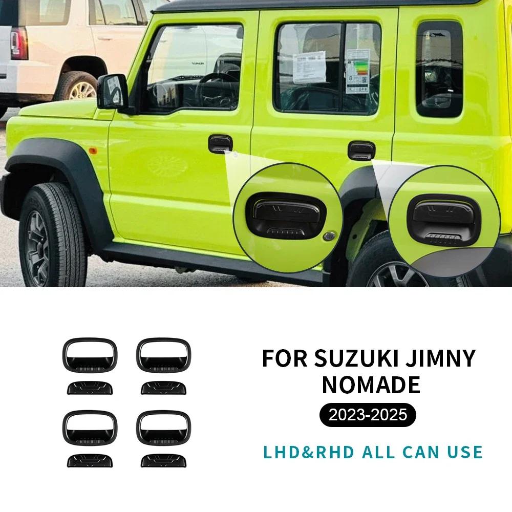 Auto Außen Türleiste Heckklappenabdeckung Für Suzuki Jimny 2/4-türig Nomade 2018-2025 Auto Griffrahmen Mattschwarz Zubehör