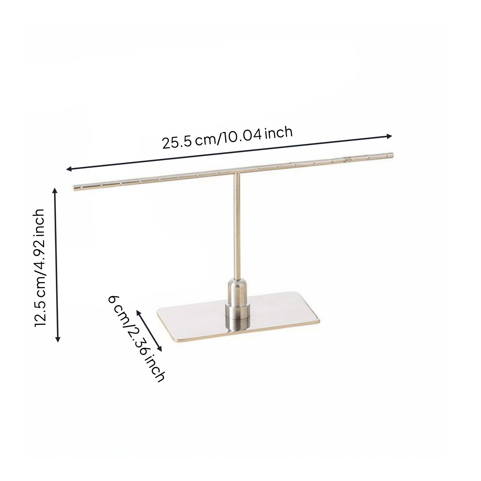 Schmuckständer mit perforierter Stange Elegante Querstrebe Ohrring Elegant 12.5CM 16hole silber