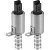 2 Pcs Oil Control Variable Valve Timing VVT Solenoid Compatible for Mini Cooper 2002-2015, Durable Metal Silver Tone Black Oil Control VVT Valve