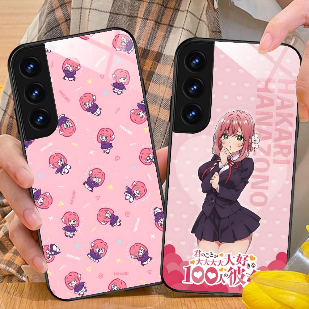Anime Hakari Hanazono Glass Mobile Phone Case for Samsung Galaxy A56 55 54 53 52 51 36 35 34 23 16 15 5G Colorful Cover