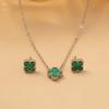 Four-leaf Clover Earring and Necklace Set Titanium Steel Jewelry Simple and Stylish Clavicle Chain