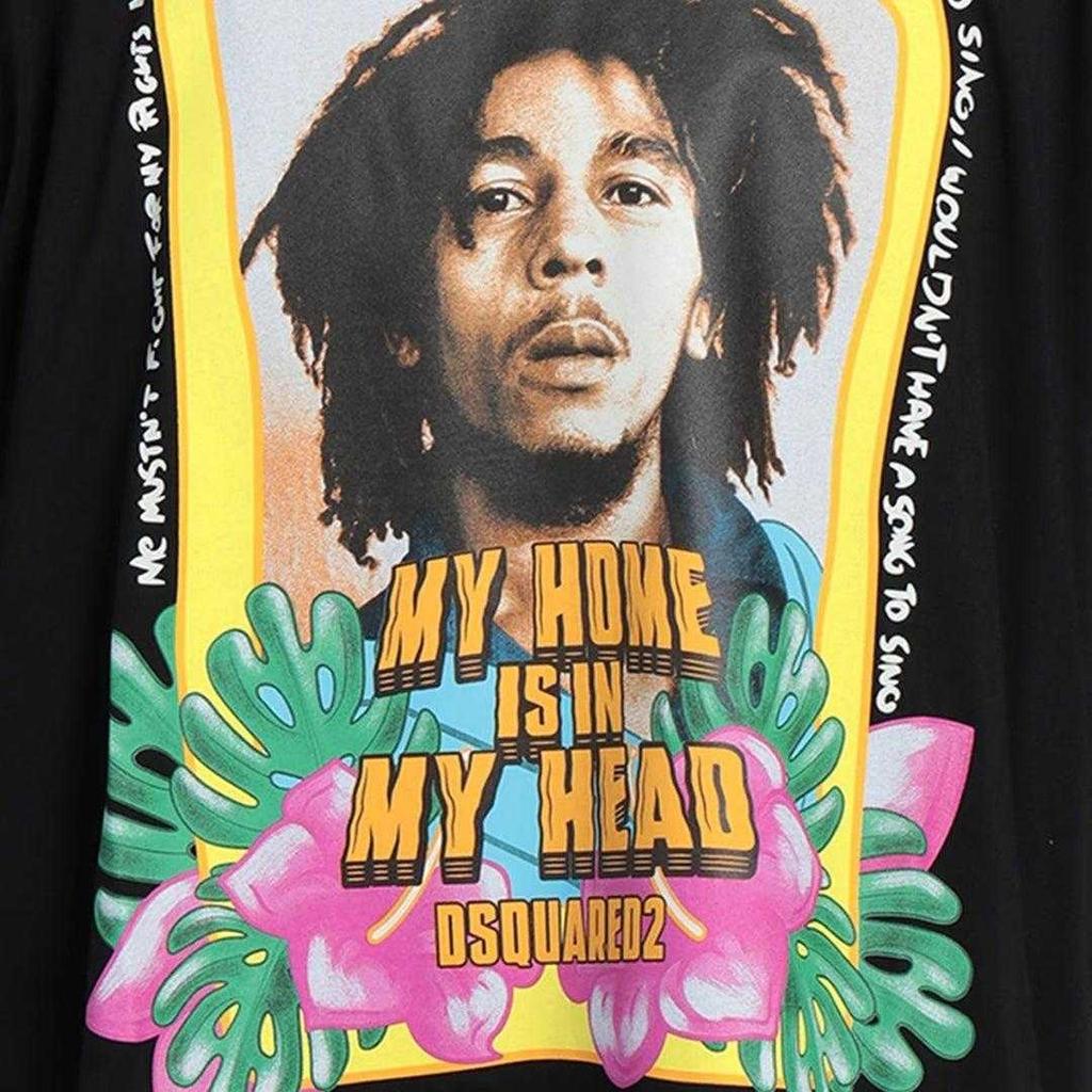DSquared2 Unisex Adult My Home Is In My Head Bob Marley T-Shirt