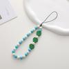 New Heart-Shaped Beaded Phone Chain, Wooden Heart Accessory, Anti-Drop and Anti-Loss Phone Case Pendant, Wristband