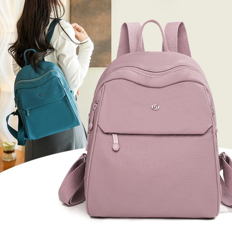 New Simple Small Backpack Going Out Leisure Women's Bag Nylon Cloth Large Capacity Lightweight Anti-splashing Women's Backpack