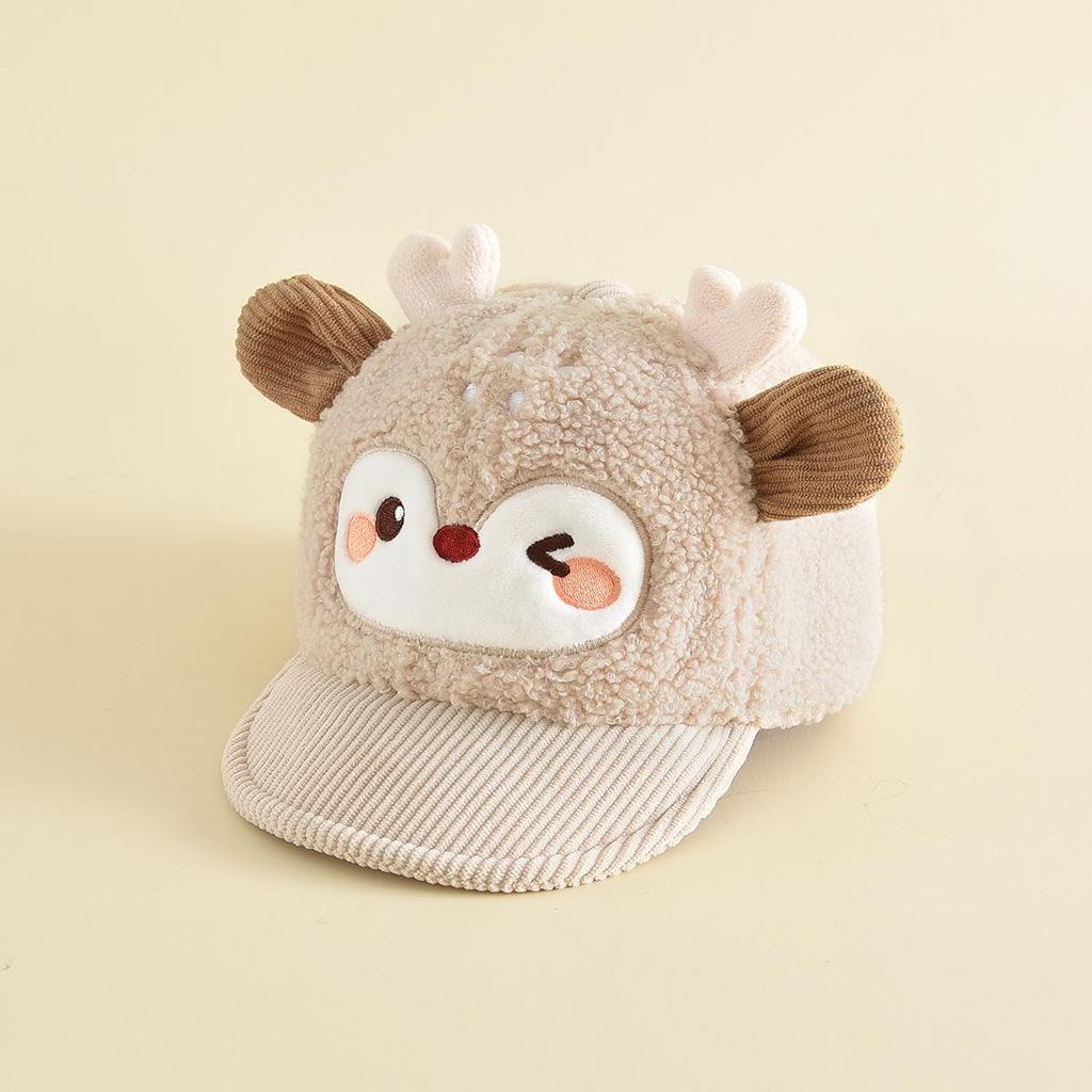 Children's 3D Cartoon Little Deer Baseball Cap - Cute, Comfortable, Versatile, and Windproof Hat.