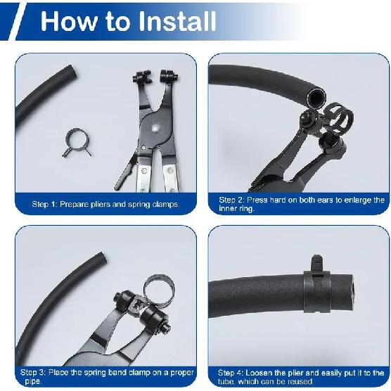 10Pcs 5mm-27mm For Choose Fuel Spring Clip Vacuum Silicon Hose Clamp Autos Spring Clip Fuel Oil Water Hose Pipe Tube Clamp