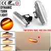 2X Dynamic LED Side Marker Turn Signal Light Indicator For Toyota Yaris Vios Sequential Blinker Light 2014-