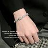 Princess On The Run Geometric Irregular Gem Necklace, Rich Woman'S Joy, 18K Gold Plated, Polygonal Zircon Bracelet