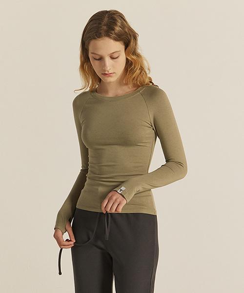 Reina Mora Training Slim Fit Long Sleeve Matte Green 2