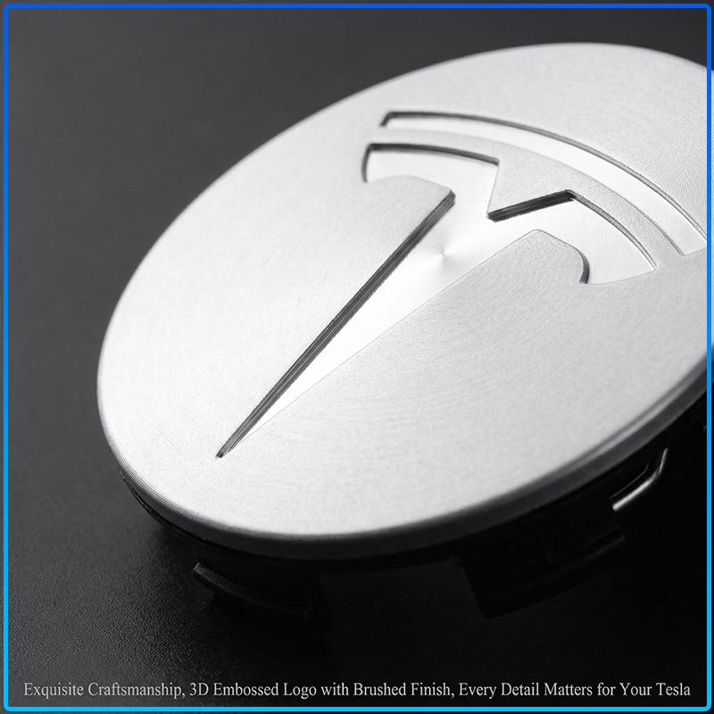 4 stuks 60 mm Auto Wielnaafdopjes Badge Accessoires Voor Tesla Model 3 Model S Model X Model Y Roadster Performance Decoratie