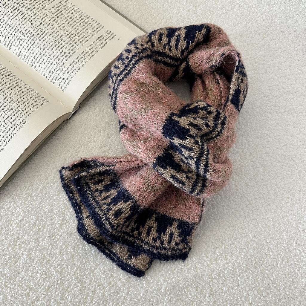 Winter Warmer Schal Verdickter Süßer und Niedlicher Gestrickter Woll-Halswärmer