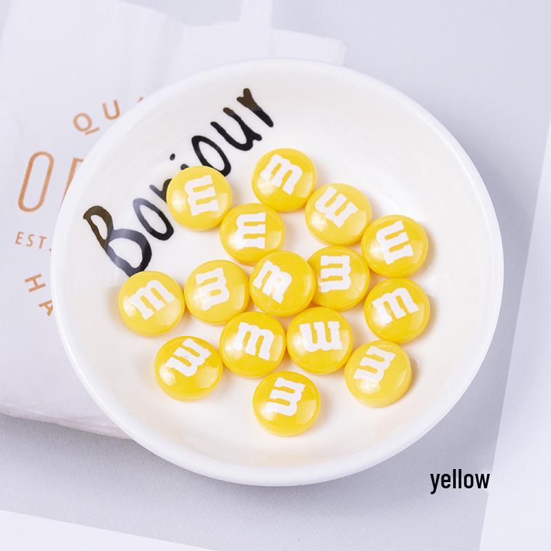 

Resin Accessories: Cartoon M Bean DIY Phone Case Stickers & Hair Clip Materials 15mm