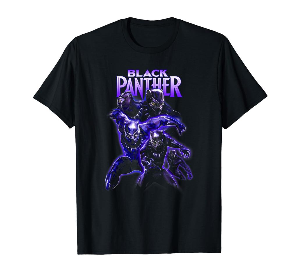 Marvel Black Panther: Wakanda Forever Purple Neon Panthers T-Shirt