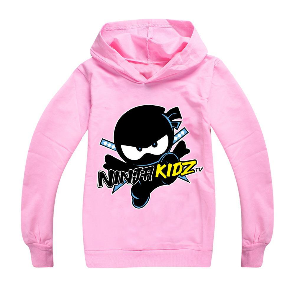 Children's Cartoon Print Long Sleeve Hooded Sweatshirt
