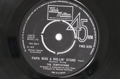 7inch Record TEMPTATIONS  Papa Was A Rollin Stone TMG839 Tamla Motown 1973 UK SoulFunk Used