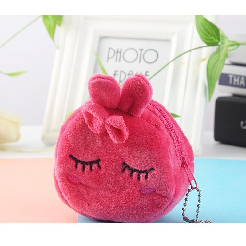 Sevimli Peluş Meyve Karpuz bozuk para cüzdanı Para Cebi Kırmızı Zarf Kulaklık Veri Kablosu Saklama Çantası