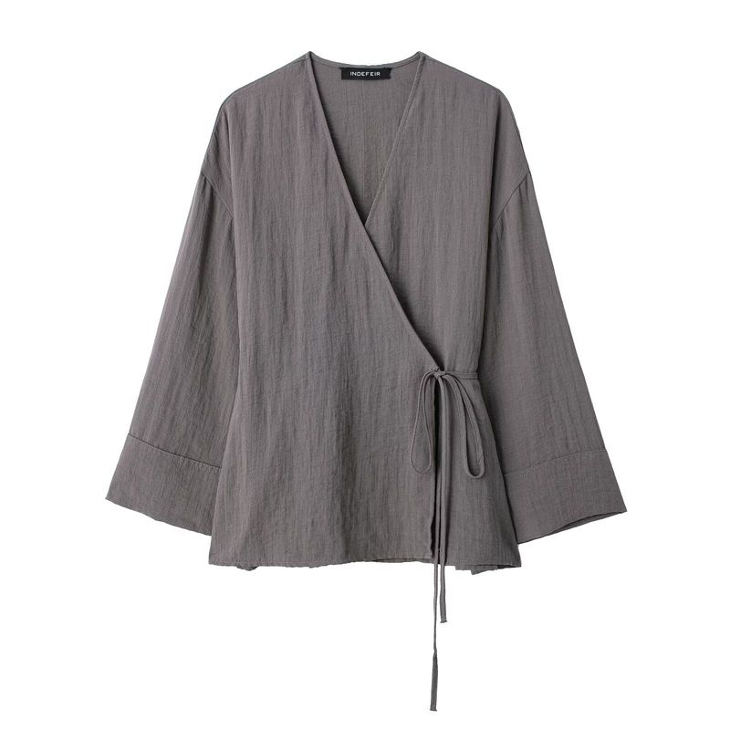 Zbzr Spring New Women Clothes Western Style Texture Double Placket Kimono Outerwear Trousers 5427743 5427431