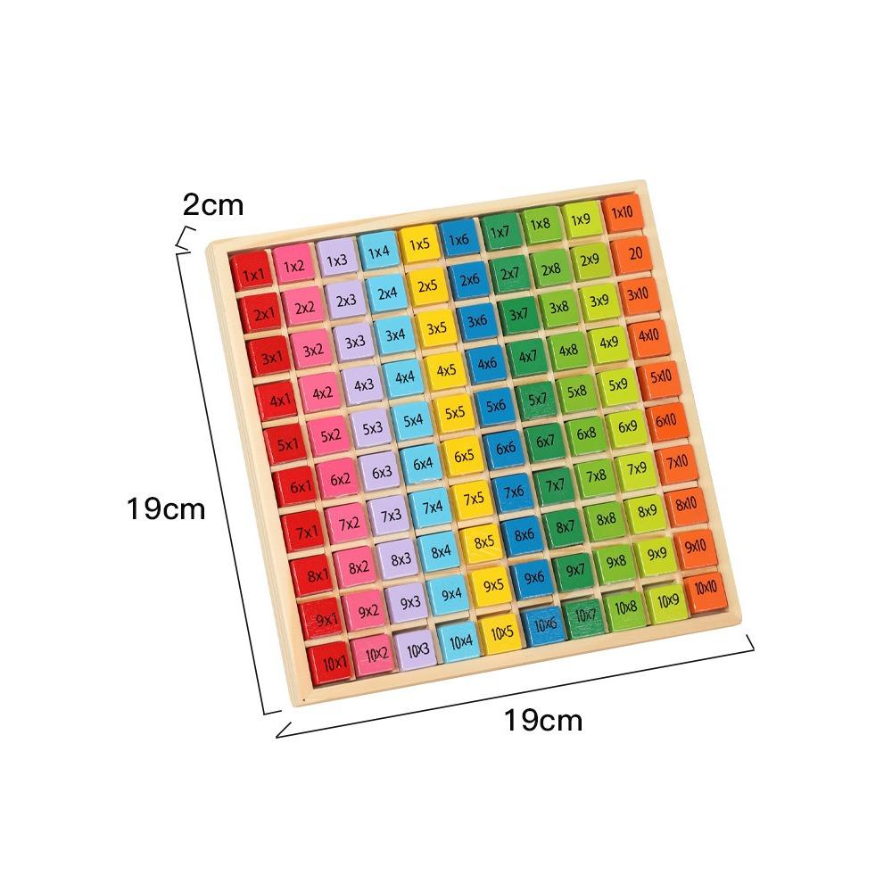 Holz Neun mal Neun Operationen Einmaleins Bausteinmathematische Operationen Übung Rechentafel Puzzle Frühe Bildung Lernspielzeug