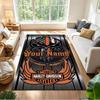 Harley-davidson Personalized Name Floor Rug Office Rug Design for Foyer Kitchen Playrooms Game Room Anti-slip Rug Office home decor Gift for Festivals