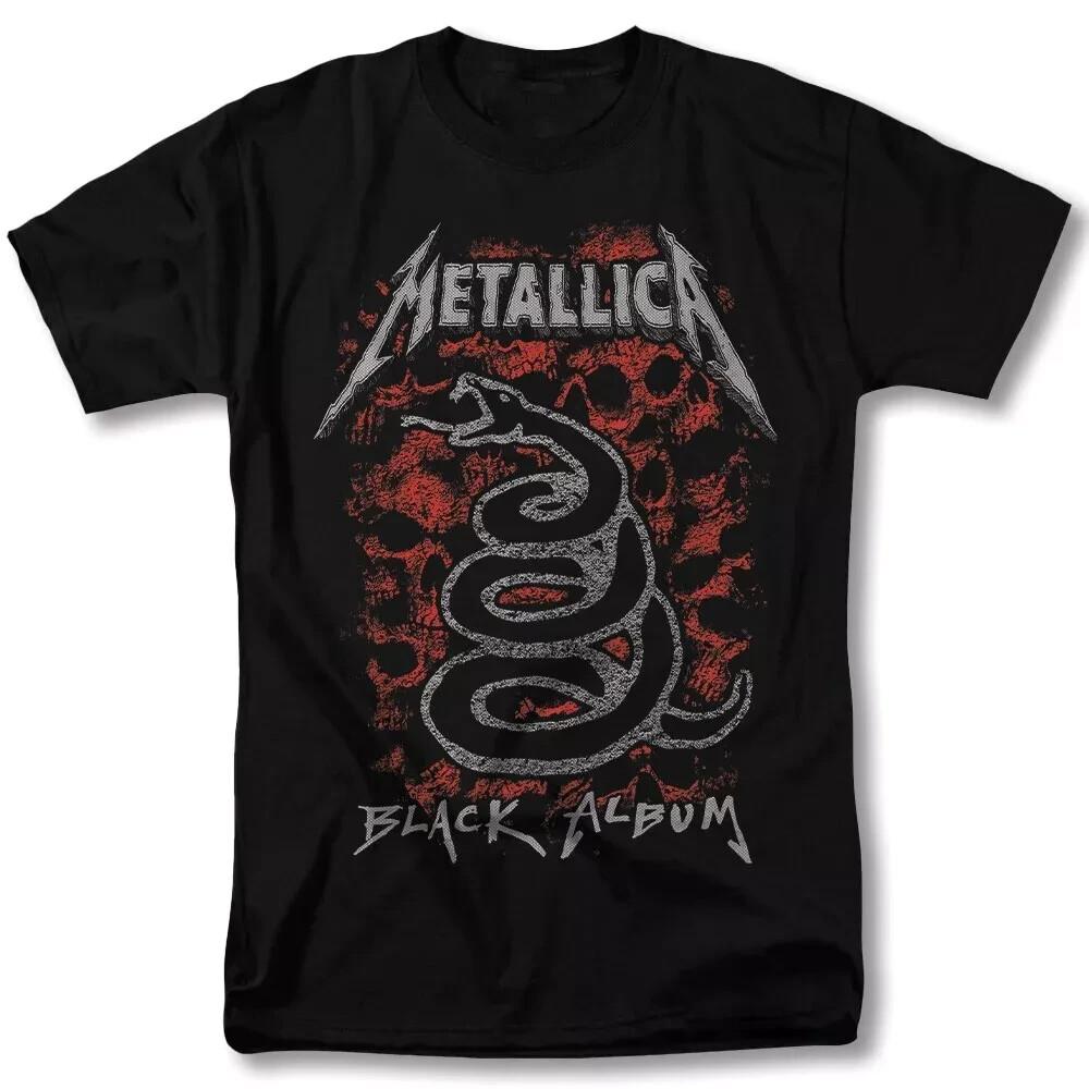 Metallica Inspired  Black Album Vintage Rock Fan Cotton Tee S-4XL Unisex T-Shirt XXL