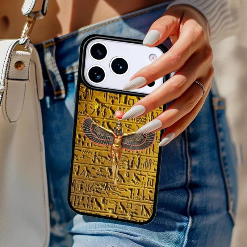 Egypt Nefertiti Anubis Ankh Soft Phone Case For iPhone 17 Air 14 15 13 12 Max Cover For Apple 14 15 16 16e 11 Pro Max Plus