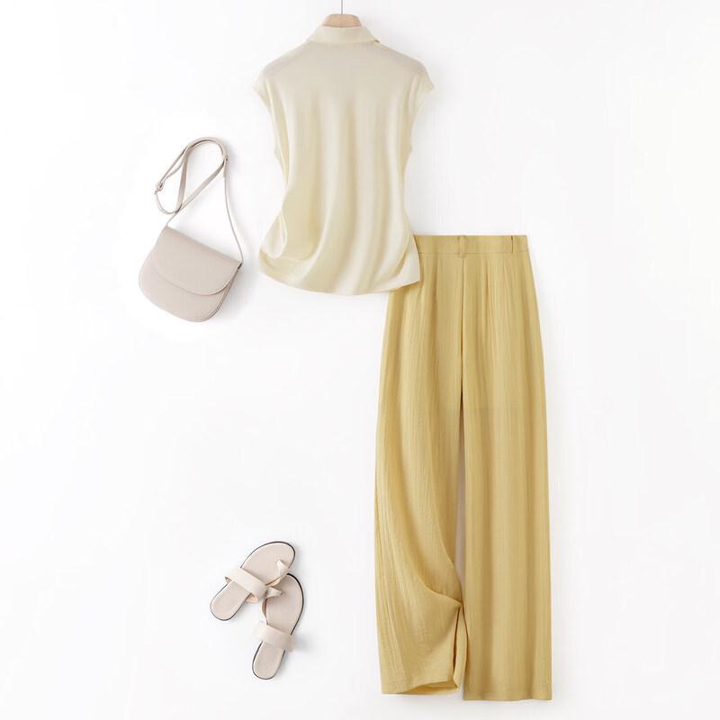 IHIMI Lyocell Short-Sleeve T-Shirt and Trousers Set