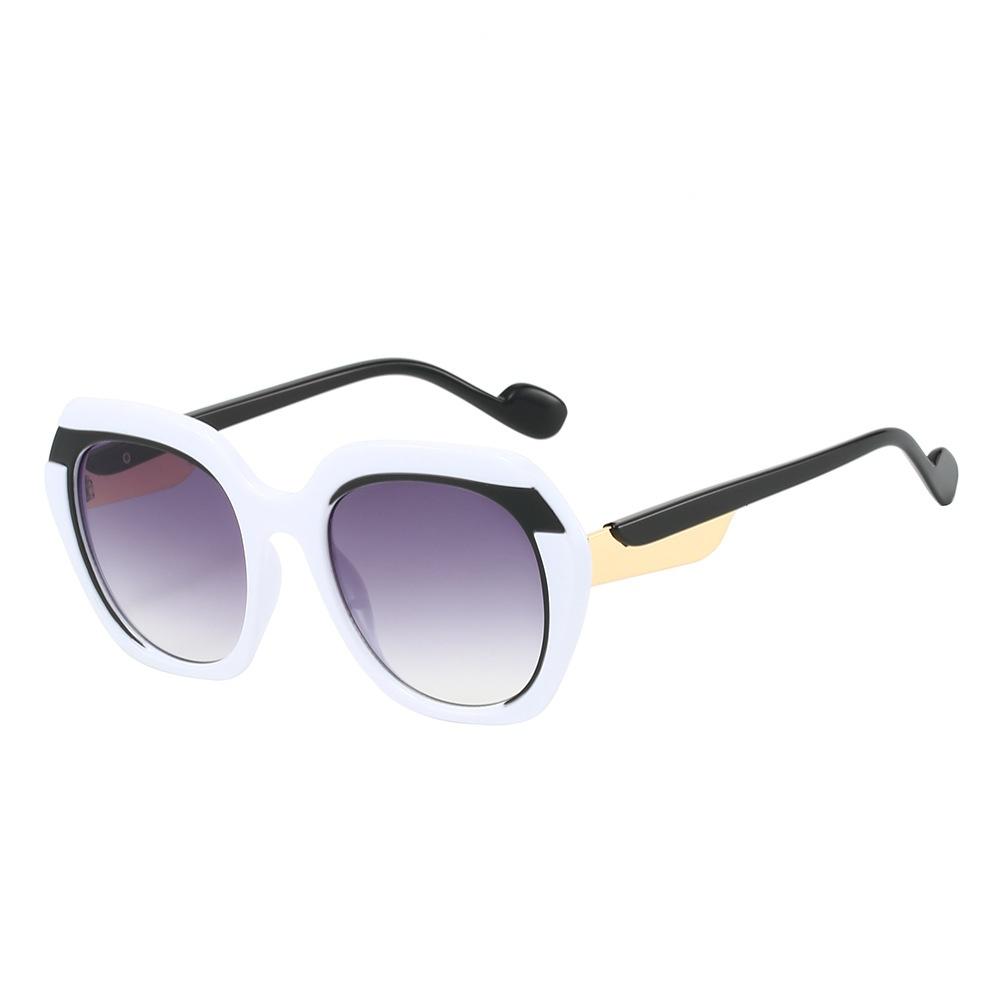 New Retro Leopard Gradient Oval Women Sunglasses UV400 Luxury Color Matching Frame Fashion Trend