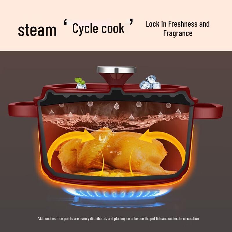 SUPOR Cast Iron Enamel Pot with Steam Circulation