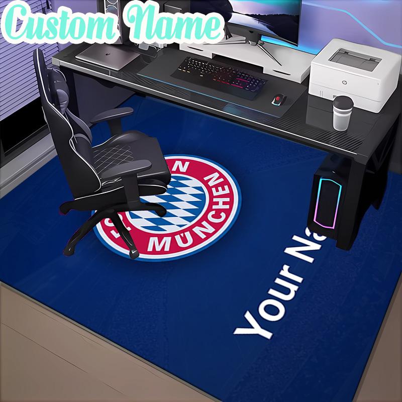 Custom Name Bayern Munchen Logo Design Rug, Office Rug, Chair Rug, Carpet for Living Rooms, Doormat Game Rug Home Decor Christmas Gifts