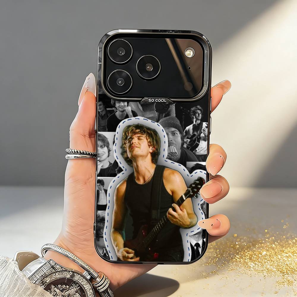 Joe K-Keery D-Djo Phone Case For iPhone17,16,15,14,13,12,11,Pro,MAX Gray Matte Silicone Black Cover