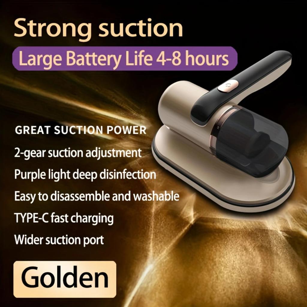 Household Mattress Vacuum Cleaner Ultraviolet Sterilization Machine Small Handheld Wireless Mite Remover USB Charging Portable