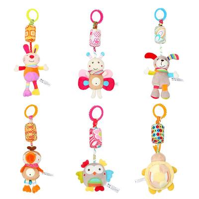 BBSKY Cartoon Animal Plush Hanging Baby Mobile Rattle Toy
