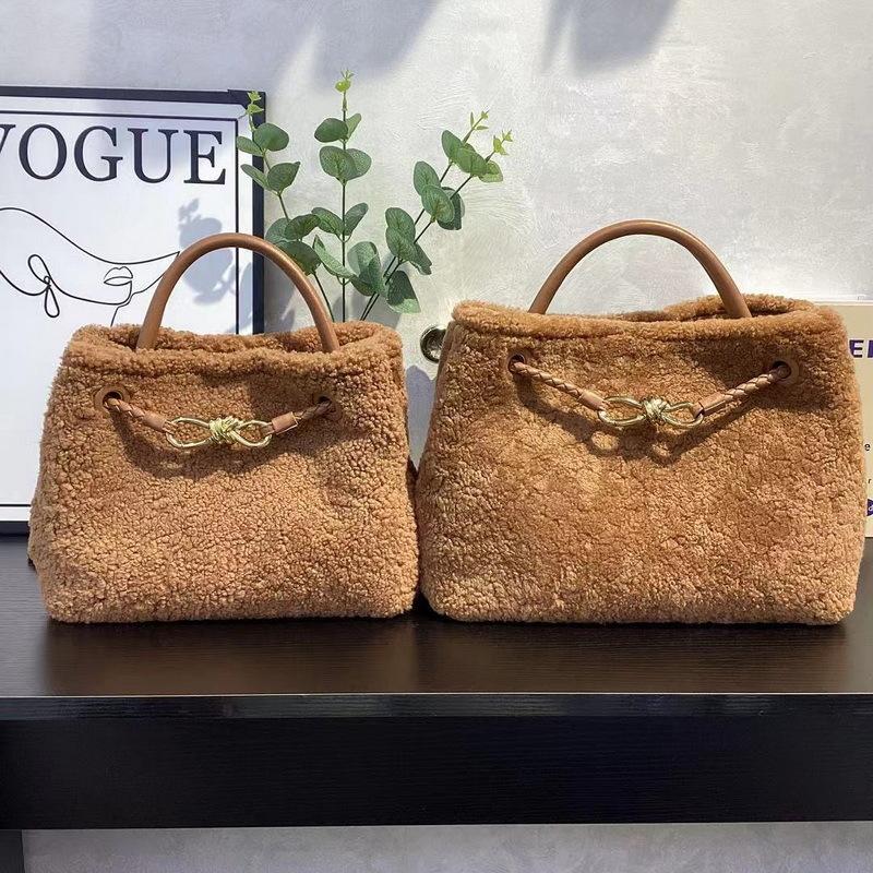 2025 Nowy Styl Torba Damska z Prawdziwej Skóry Skóra Naturalna Skóra Krowia Skóra Owcza Zamsz Chwost Dekoracyjny Retro Duża Pojemność Modna Torebka