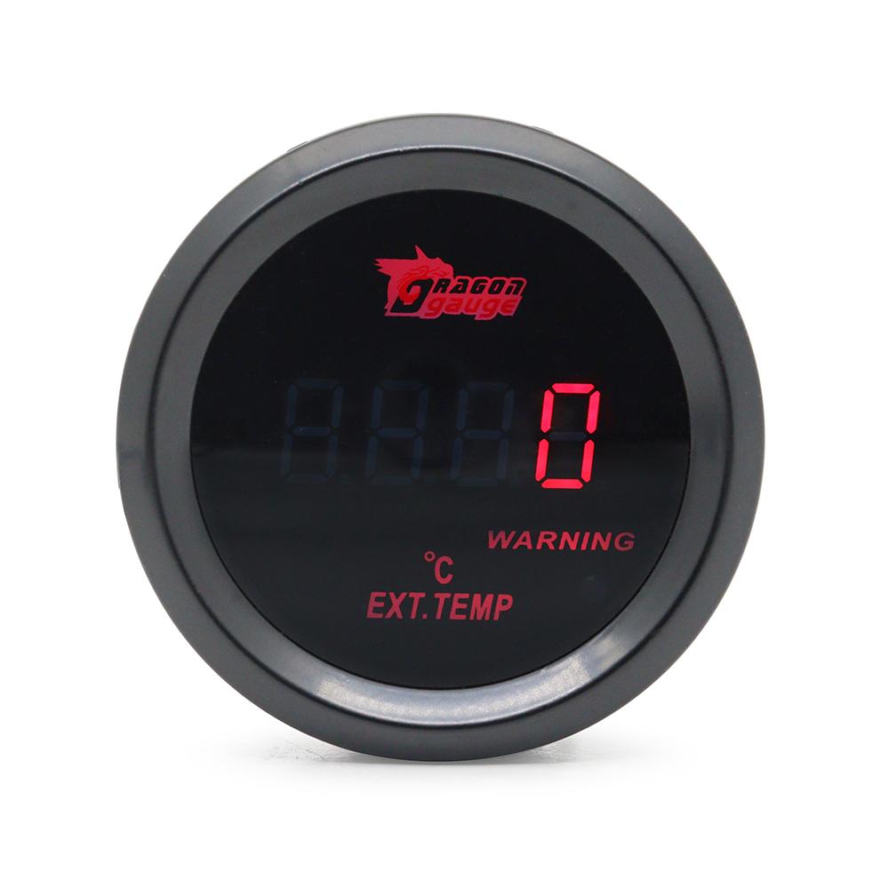 52mm Boost Gauge/Water Temp/Oil Temp/Oil Press/Voltage/Tachometer Gauge Digital Red led Black Case