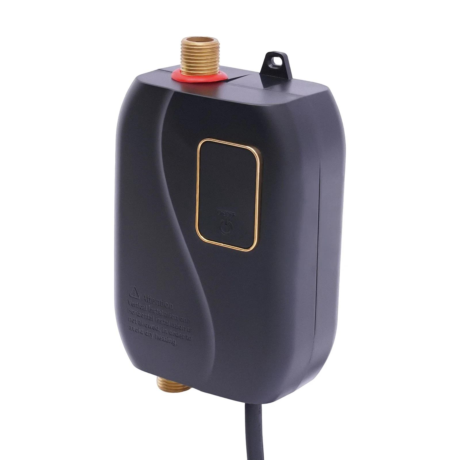 

Tankless Electric Water Heater 110V 3000W Under Sink On Demand Instant Hot Water Heater with LED Display for Bathroom Kitchen чёрный