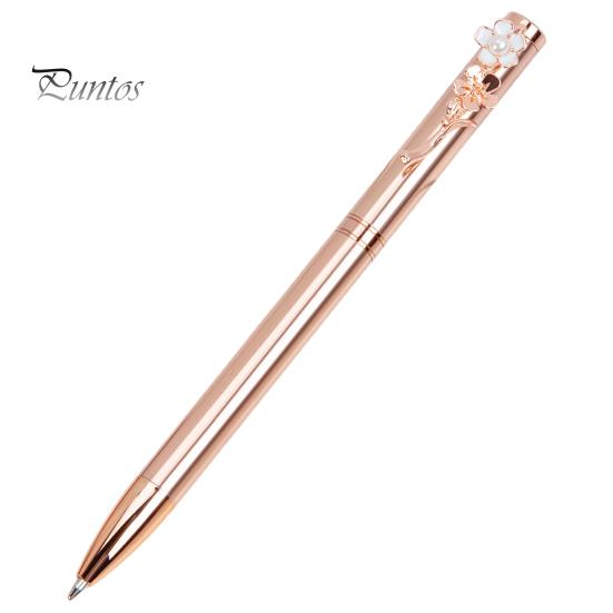 Exquisiter, einziehbarer, solider Schreibstift, bezaubernder Kunstperlen-Blumen-Clip-Kugelschreiber, Studentenbedarf
