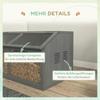 Hamster Cage, Wooden Small Animal Cage for Gerbils, Mice W/ Suspension Bridge, Openable Top, Hut, 85 X 45 X 44cm - Grey
