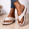 Fashion 2025 Summer Hot Sale Open Toe Women's Slippers Outdoor Metal Decoration Wedges Sandals Plus Size Daily Casual Slippers Zapatos