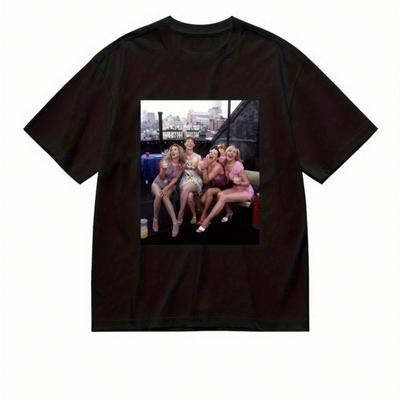 Buntes and the City Movie Graphic Print Tshirt Breathable Cotton Couples Cotton Streetwear Tshirt Harajuku Vintage T Shirt