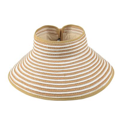 Summer Hats For Women Empty Top Large Brim Foldable Breathable Sun Hat Beach Accessories Outdoor Casual Sunshade Sunhat