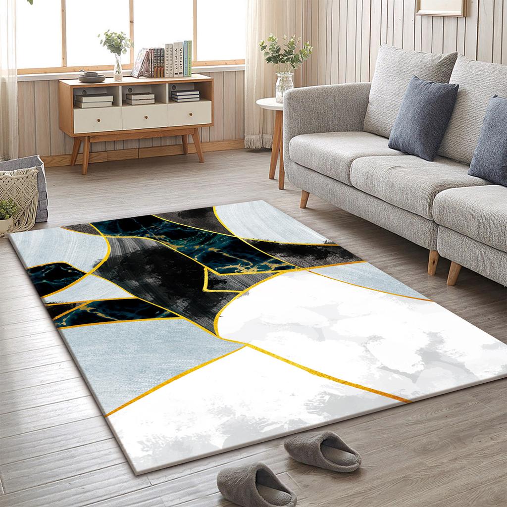 Skandinávský obývací pokoj Minimalistické linie Koberec Ložnice Konferenční stolek Šatní skříň Podložky na podlahu Rohožky ke dveřím