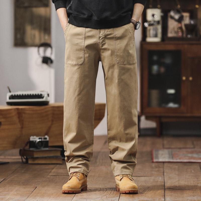 

Overalls Men s Thick Warm Loose Casual Outdoor Pants Trendy Brand Men s Straight Pants Men s Pants Thickened in Winter 5XL хаки