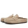Birkenstock Naples Wrapped Fashion Comfortable Outdoor Breathable EVA Rubber Sole Anti-Wear Closed-Toe Slippers Unisex slippers Gray-Brown 1029675